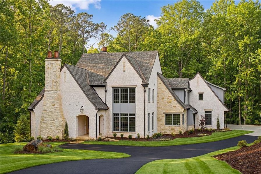 Front exterior of a new home in , Milton, GA, highlighting curb appeal (Image 29). Front exterior of a new home in , Milton, GA, highlighting curb appeal (Image 29).