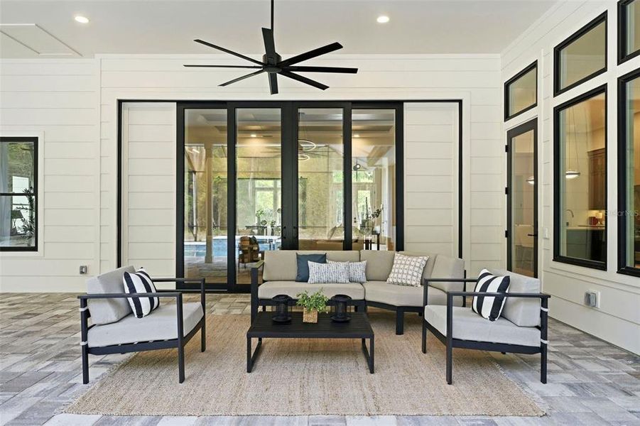 Exterior details and patio area of a home in , Archer (Image 24).