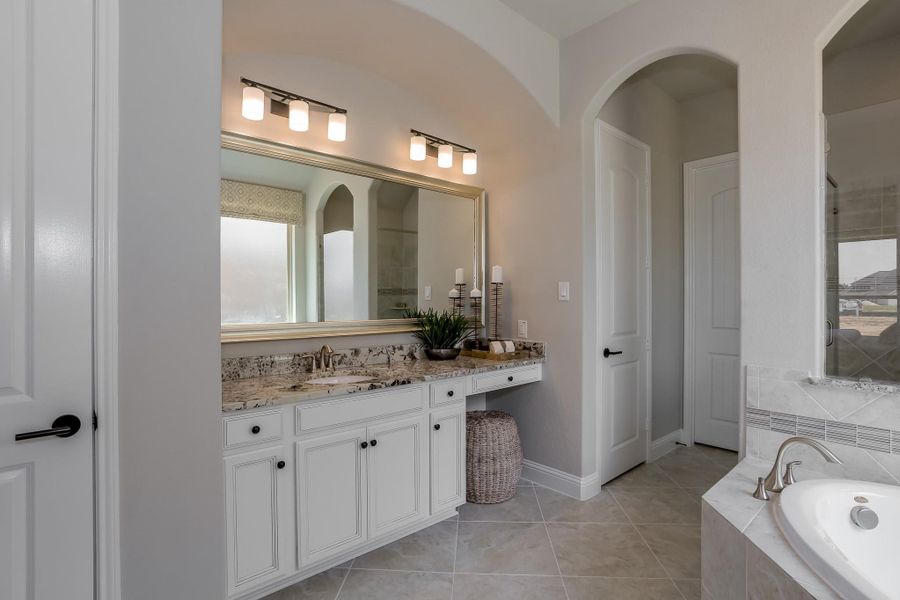 Furnished interior view inside a new home in Valencia: Hilltop Collection, Manvel (Image 35).