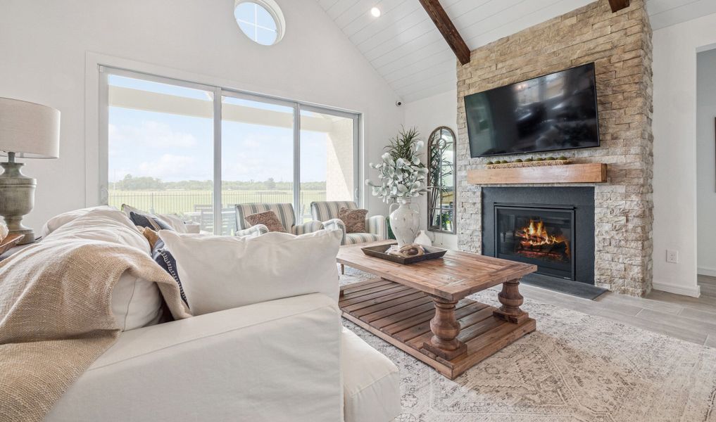 Great room with fireplace Great room with fireplace