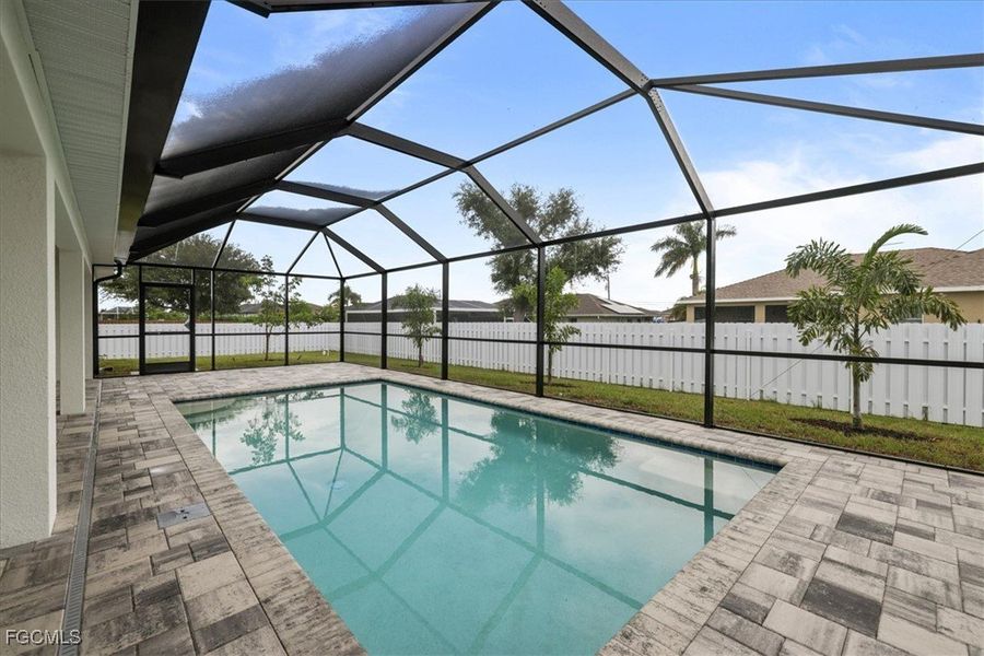 Exterior details and patio area of a home in Cape Coral, Cape Coral (Image 3).