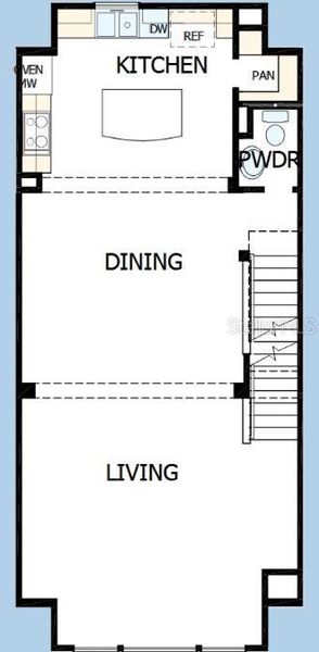 2D floor plan layout of this home in Apex at Seminole Heights, Tampa, FL (Image 6). 2D floor plan layout of this home in Apex at Seminole Heights, Tampa, FL (Image 6).