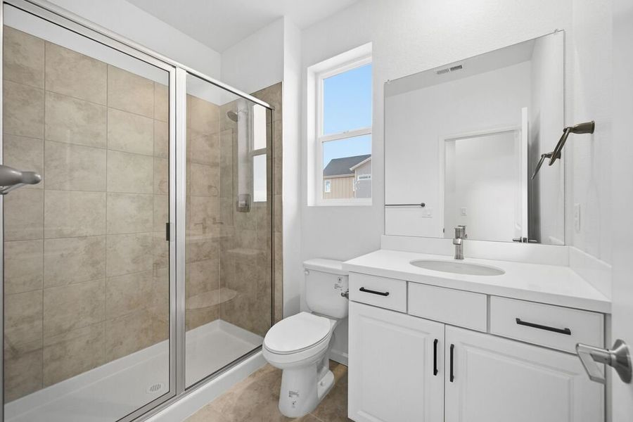 Furnished interior view inside a new home in Trailstone, Arvada (Image 10).