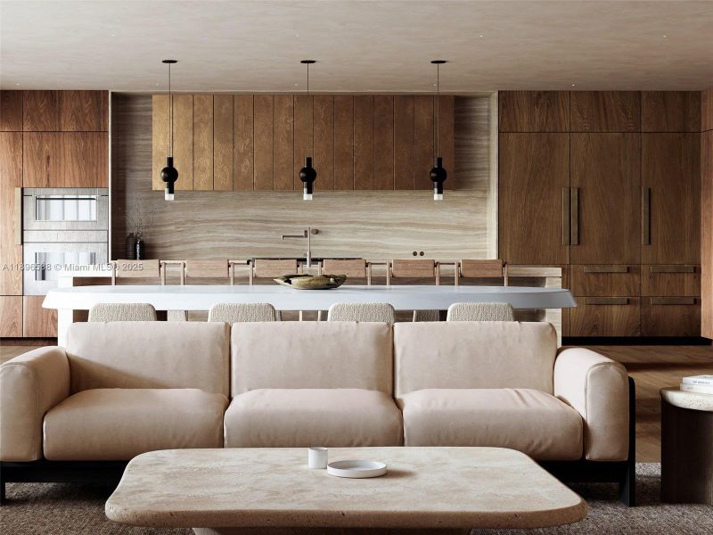 Furnished interior view inside a new home in , Miami (Image 2).