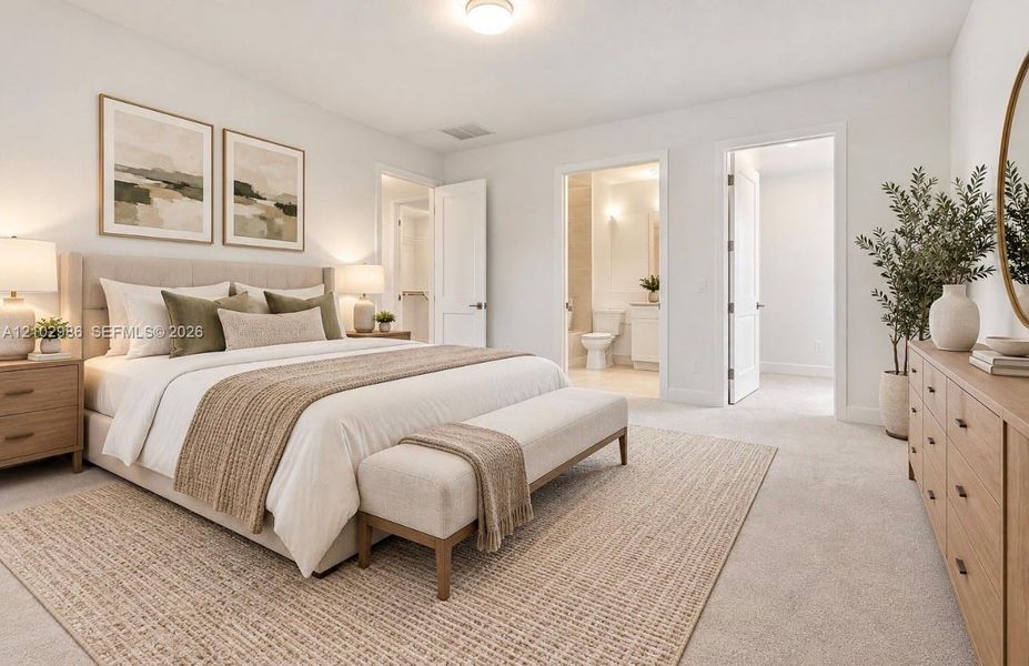 Furnished interior view inside a new home in , Boca Raton (Image 9).
