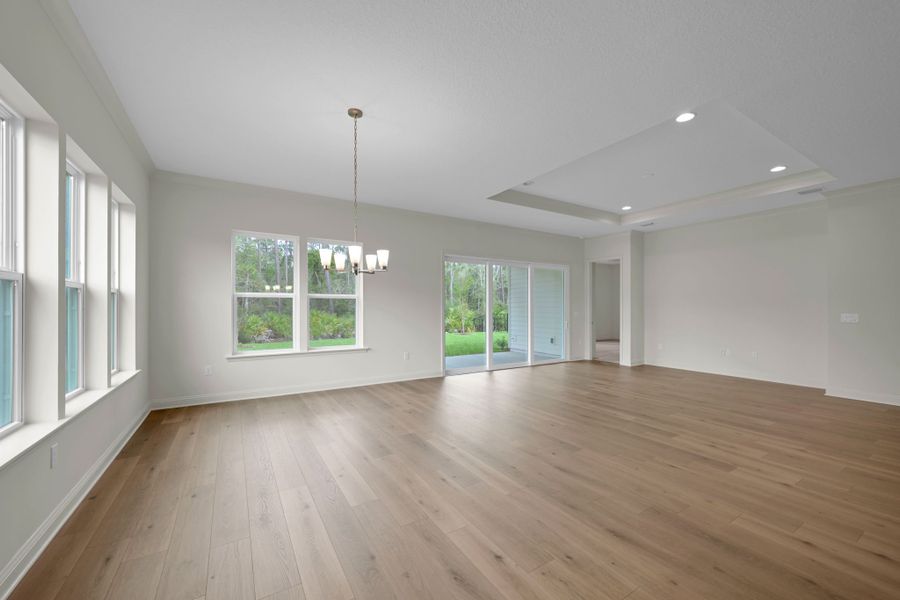 Representative unfurnished interior of a home built from the Hudson II by Riverside Homes in Hidden Creek at SilverLeaf 70' Series, St. Augustine (Image 32).