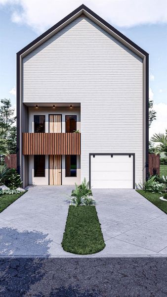 Front elevation rendering Front elevation rendering