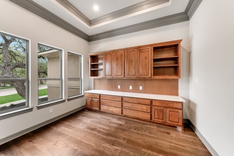 Representative furnished interior of a home built from the The Ridgeline by Whitestone Custom Homes in Johnson Ranch, Bulverde (Image 6). Representative furnished interior of a home built from the The Ridgeline by Whitestone Custom Homes in Johnson Ranch, Bulverde (Image 6).