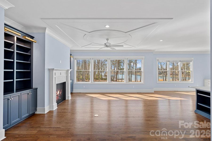 Living room lake views Living room lake views