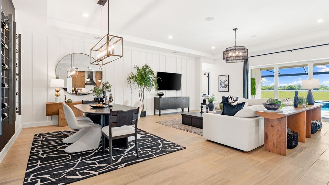 Representative furnished interior of a home built from the Pallazio II by Taylor Morrison in Esplanade at Rivergrass, Naples (Image 7).