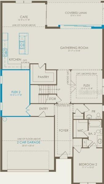 2D floor plan layout of this home in EverBe, Orlando, FL (Image 2). 2D floor plan layout of this home in EverBe, Orlando, FL (Image 2).