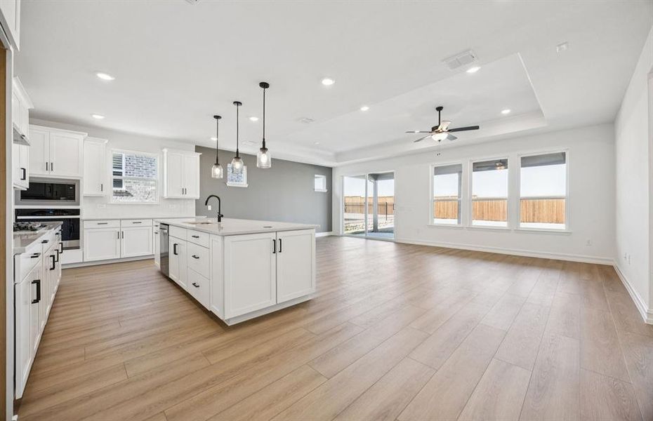 Stunning living and kitchen areas