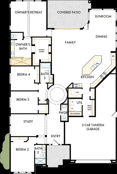 2D floor plan layout of this home in Overlook at Verrado Regent Hills, Buckeye, AZ (Image 4).