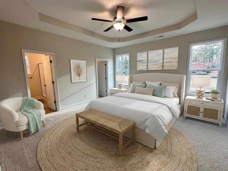 Furnished interior view inside a new home in Parkwood Estates, Leland (Image 15).