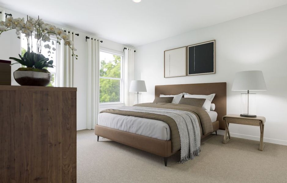 Furnished interior view inside a new home in Silverstone, Knightdale (Image 9). Furnished interior view inside a new home in Silverstone, Knightdale (Image 9).
