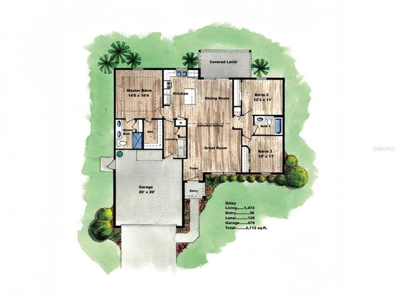 2D floor plan layout of this home in , Dunnellon, FL (Image 3).