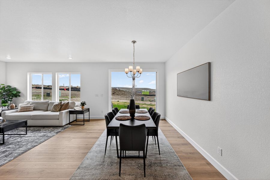 Furnished interior view inside a new home in Trailstone, Arvada (Image 15). Furnished interior view inside a new home in Trailstone, Arvada (Image 15).