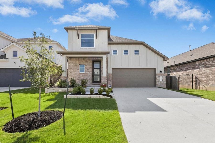 Exterior details and patio area of a home in Santa Rita Ranch, Liberty Hill (Image 3). Exterior details and patio area of a home in Santa Rita Ranch, Liberty Hill (Image 3).