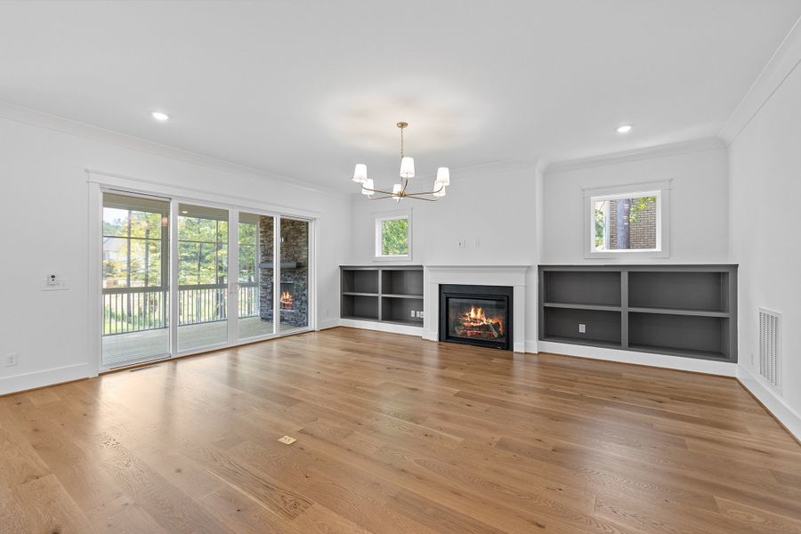 Representative unfurnished interior of a home built from the The Emerson by RobuckHomes in Stonehenge, Raleigh (Image 166).