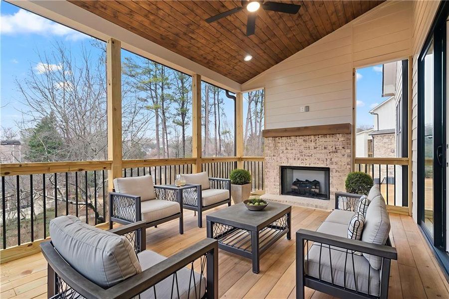 Exterior details and patio area of a home in , Marietta (Image 3). Exterior details and patio area of a home in , Marietta (Image 3).