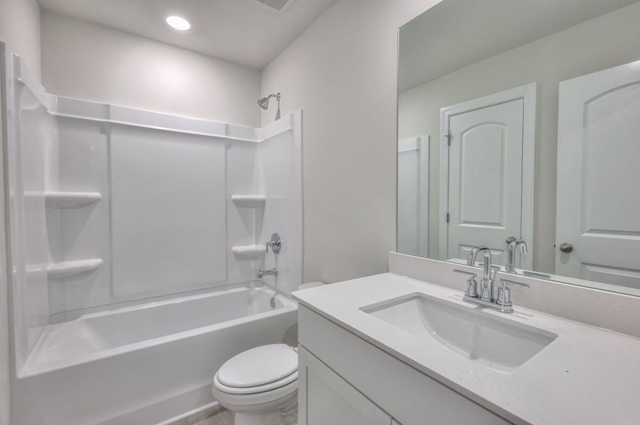 The Finley floorplan offers two secondary bedrooms. The Finley floorplan offers two secondary bedrooms.