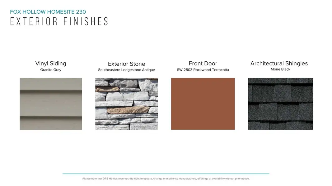Sample of building materials used in homes in Fox Hollow, Spartanburg (Image 29). Sample of building materials used in homes in Fox Hollow, Spartanburg (Image 29).