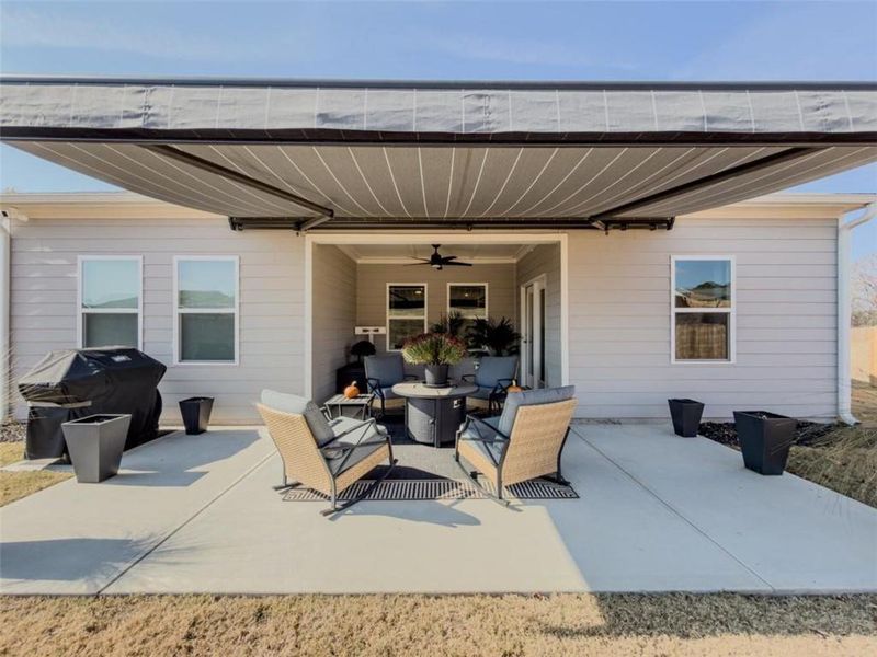 Exterior details and patio area of a home in Bentwater, Hoschton (Image 25). Exterior details and patio area of a home in Bentwater, Hoschton (Image 25).