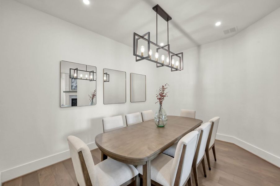 Enjoy casual meals or host memorable dinners in this bright and welcoming dining space.