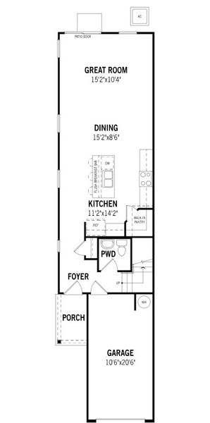 2D floor plan layout of this home in Egret Creek, Jacksonville, FL (Image 18).