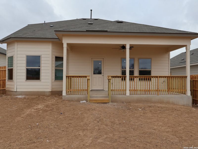 Exterior details and patio area of a home in Agave, San Antonio (Image 21).