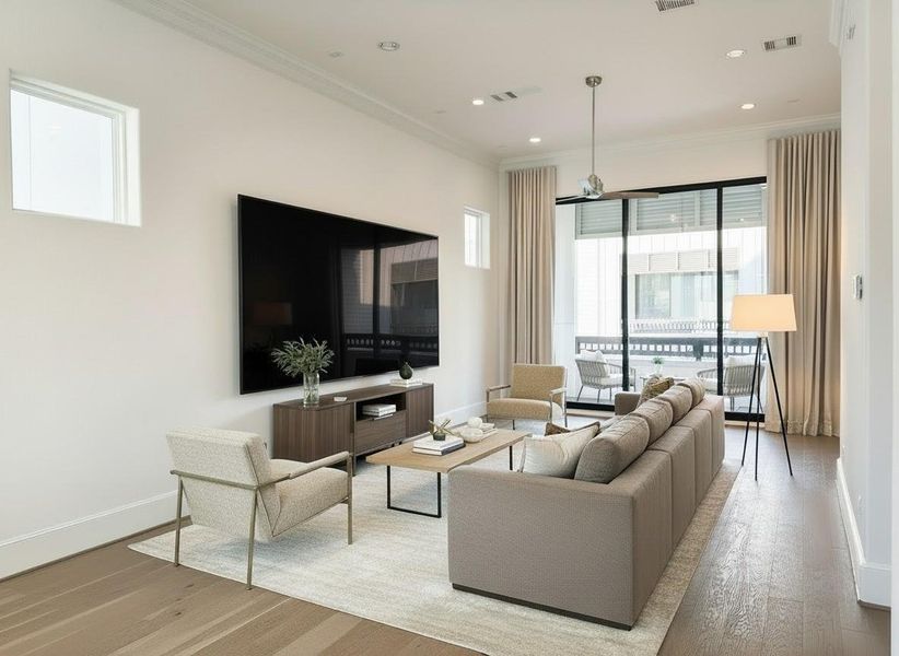 Furnished interior view inside a new home in Timbergrove Green, Houston (Image 3).