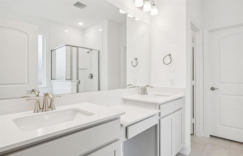 Owner's private bath with double vanity Owner's private bath with double vanity