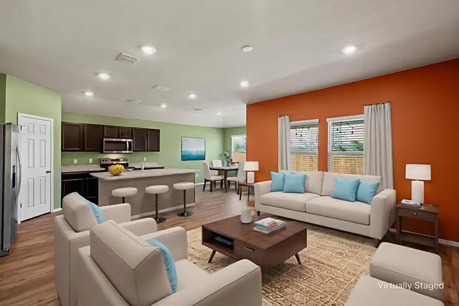 Furnished interior view inside a new home in , China Spring (Image 6).