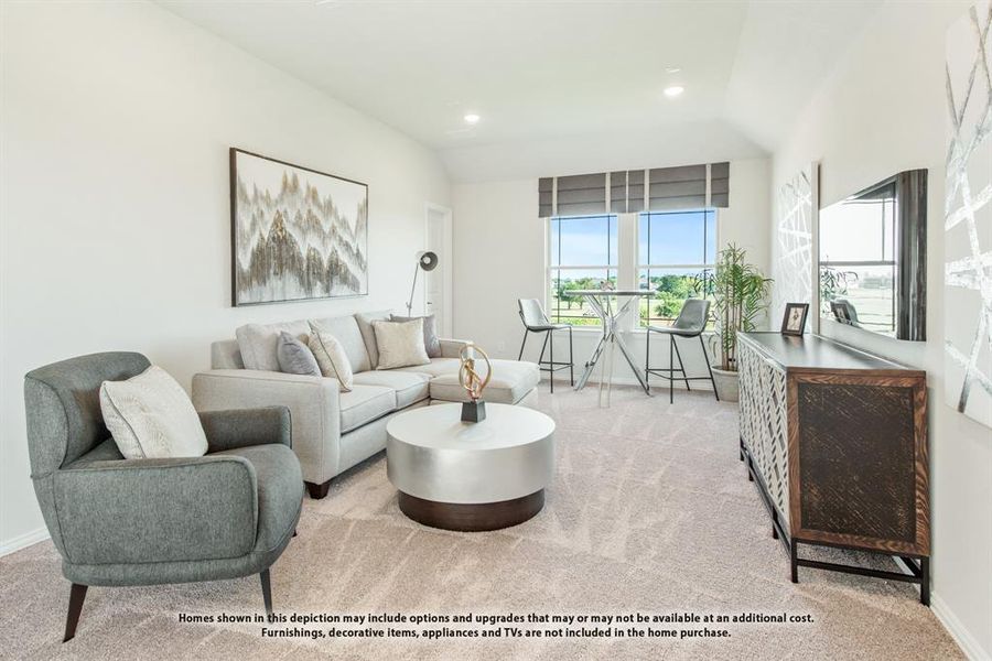 Furnished interior view inside a new home in The Oaks, Red Oak (Image 35). Furnished interior view inside a new home in The Oaks, Red Oak (Image 35).