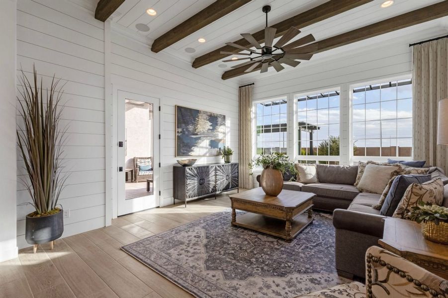 Representative furnished interior of a home built from the Residence Twelve by Blandford Homes in Earnhardt Ranch, Chandler (Image 12).