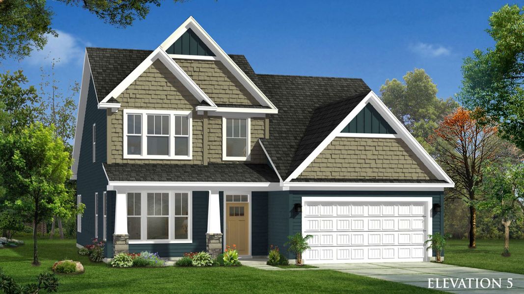 Rendering of elevation 5 of The Middleton Design by DRB Homes Rendering of elevation 5 of The Middleton Design by DRB Homes