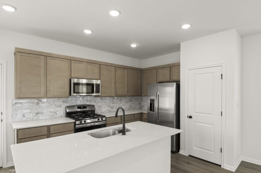 Furnished interior view inside a new home in Trace, San Marcos (Image 6).