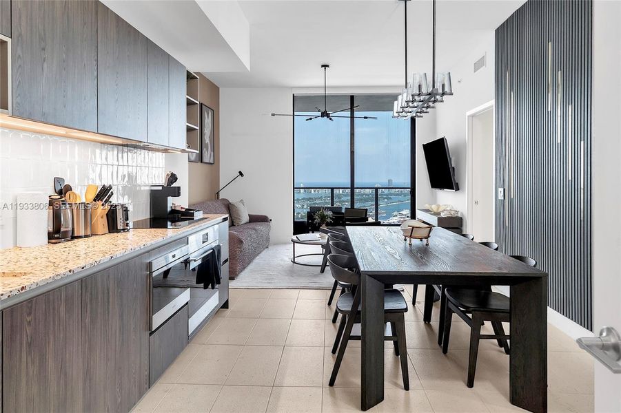 Furnished interior view inside a new home in , Miami (Image 9).