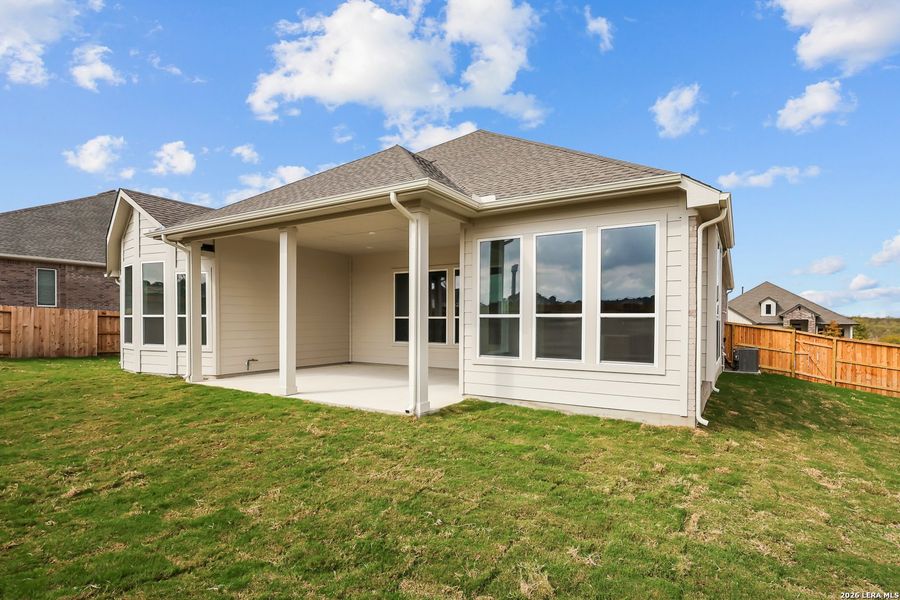 Exterior details and patio area of a home in Homestead, Schertz (Image 24).