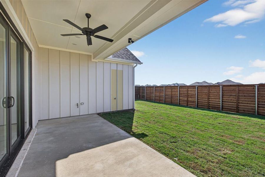 Exterior details and patio area of a home in Solterra, Mesquite (Image 2). Exterior details and patio area of a home in Solterra, Mesquite (Image 2).