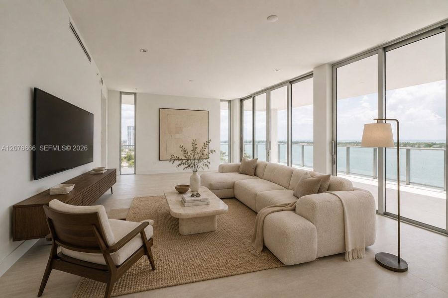 Furnished interior view inside a new home in , Palm Beach (Image 17).