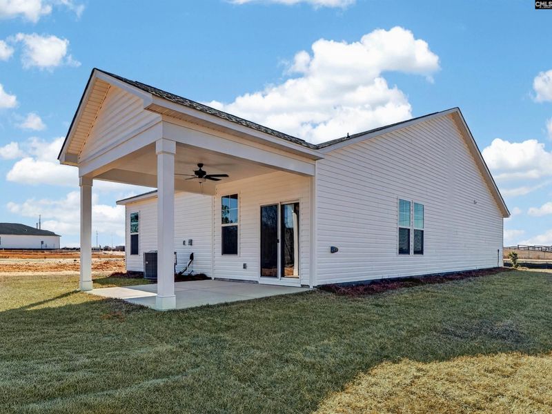 Exterior details and patio area of a home in Old Charleston Acres, Pelion (Image 23).