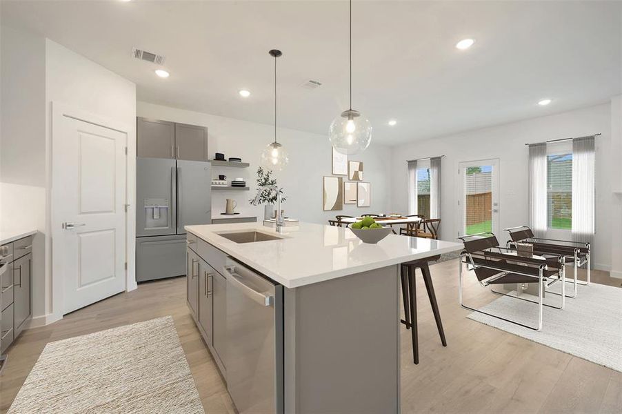 Furnished interior view inside a new home in Aspire at Reunion, Newark (Image 14).