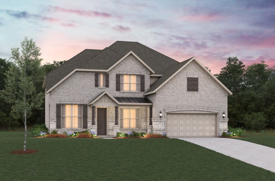 Representative exterior photo of a completed home built from the Madison by Beazer Homes in Heath Golf and Yacht Club, Heath, TX (Image 12).