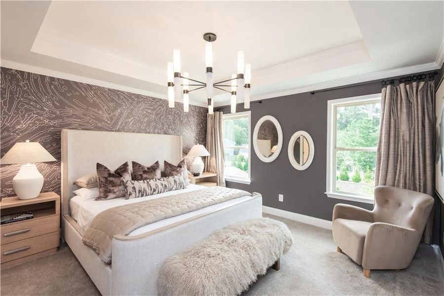 Furnished interior view inside a new home in Towns at Enclave, Lawrenceville (Image 5). Furnished interior view inside a new home in Towns at Enclave, Lawrenceville (Image 5).