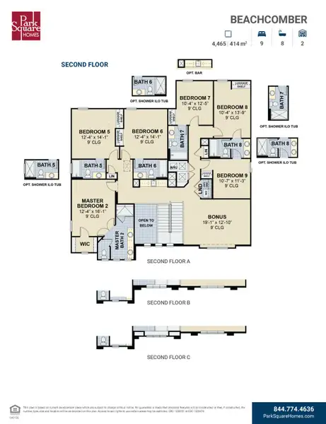 2D floor plan layout for the Beachcomber by Park Square Residential in Windsor Cay Resort, Clermont, FL (Image 4). 2D floor plan layout for the Beachcomber by Park Square Residential in Windsor Cay Resort, Clermont, FL (Image 4).