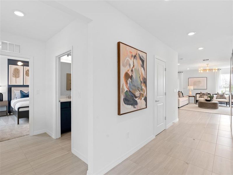 Furnished interior view inside a new home in EverBe, Orlando (Image 25).