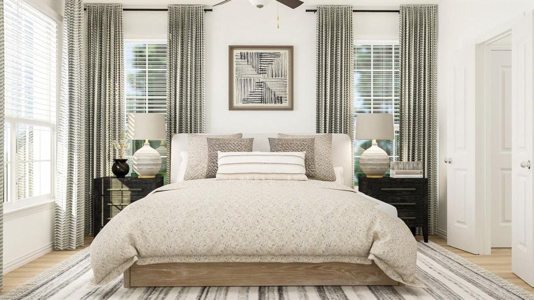 Bedroom featuring hardwood / wood-style floors