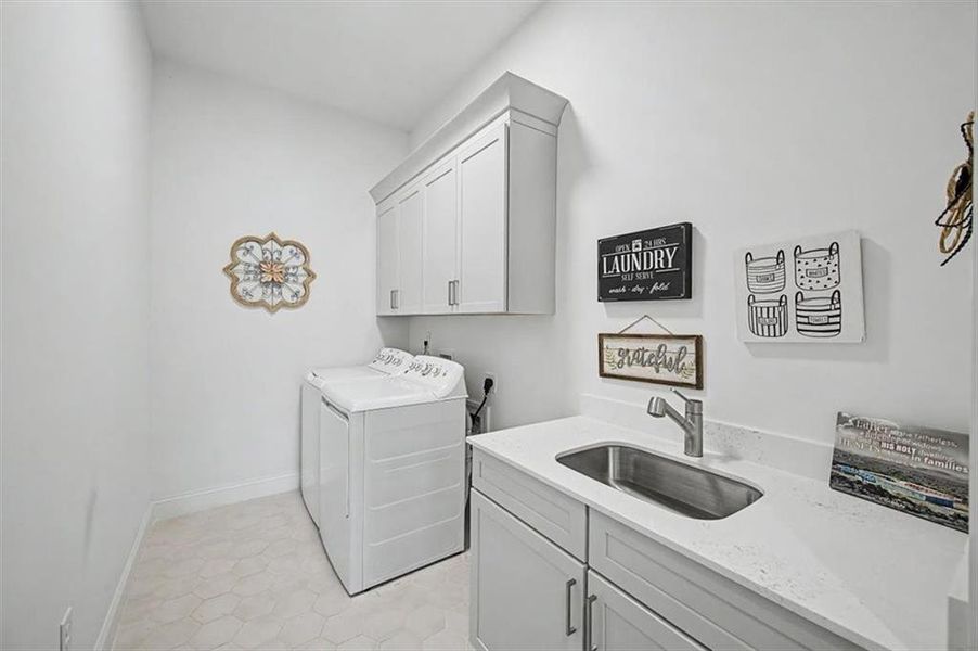 Furnished interior view inside a new home in Lakeside at River Green, Canton (Image 38).