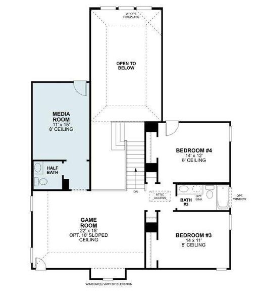 2D floor plan layout of this home in Aster Park, McKinney, TX (Image 3).